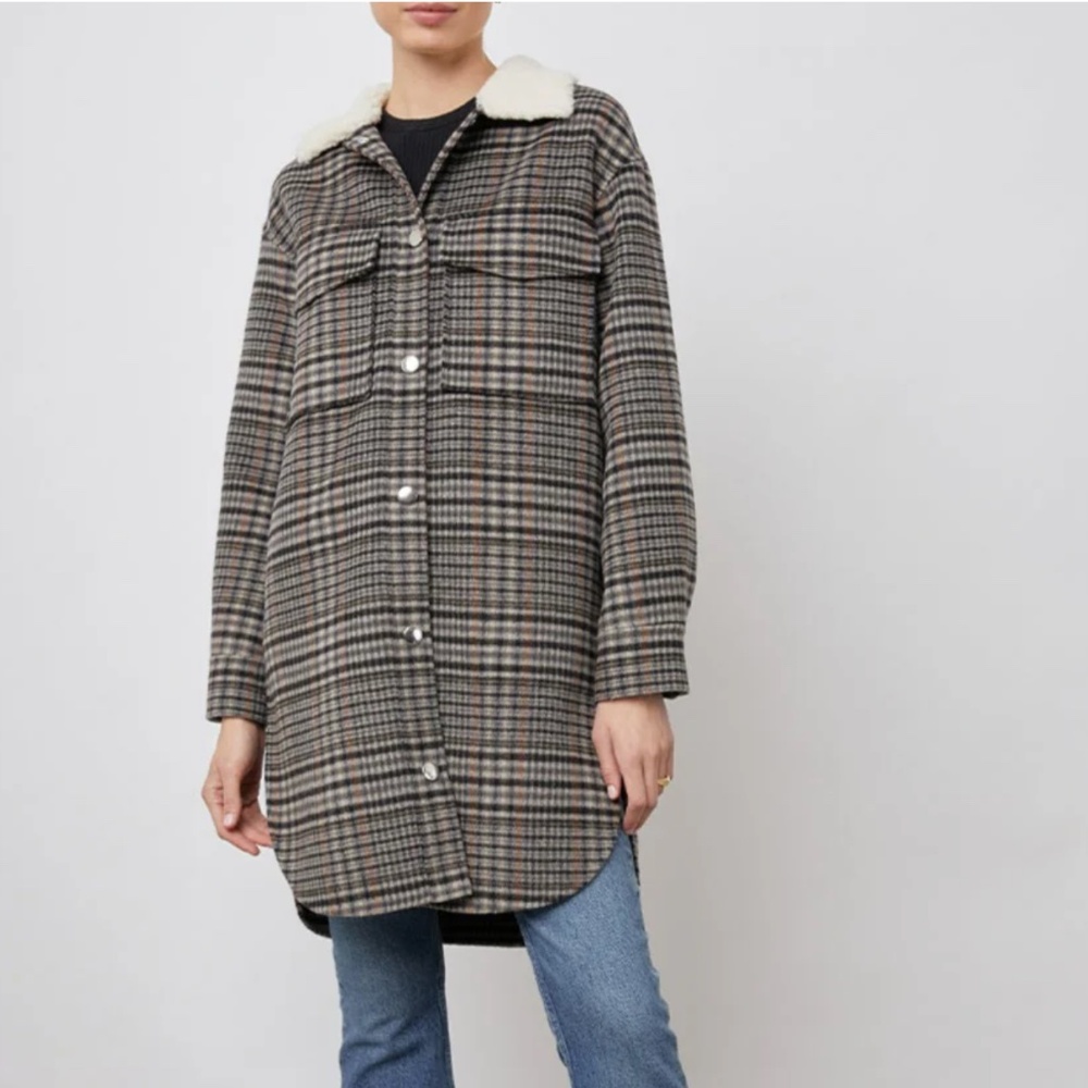 Rails Jaro Wool Blend Plaid Coat Size S
